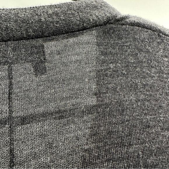 The Kooples Wool Gray & Tan Long Sleeve Cardigan Sweater Size XL - Picture 10 of 13